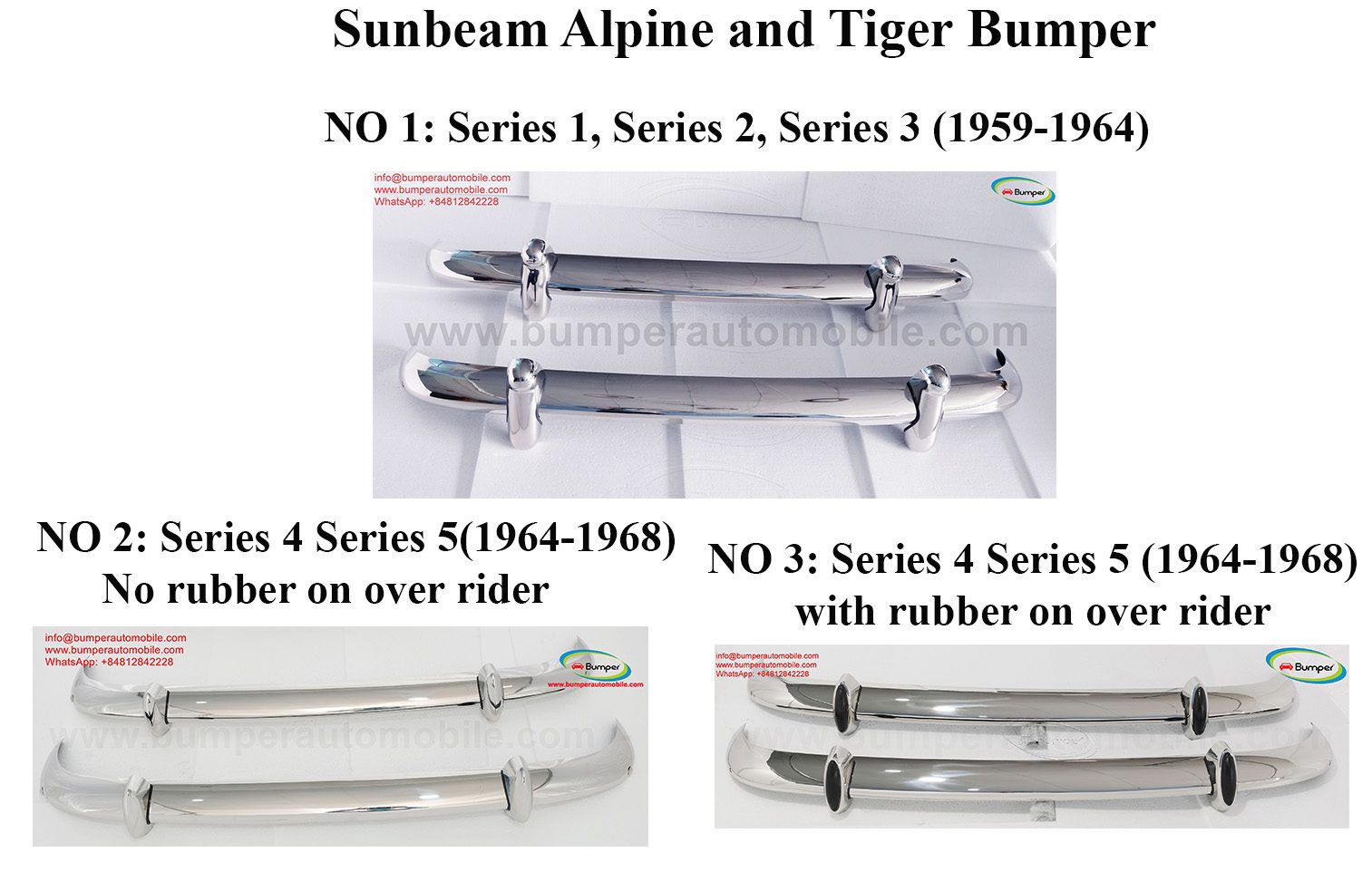 Sunbeam Alpine S1 S2 S3 S4 S5 and Sunbeam Tiger